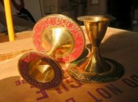 Vends lot de bougeoirs en laiton