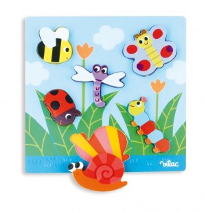 Puzzle à encastrement petites betes mélusine - jeu éducatif