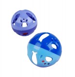 Balle avec clochette pour chat - rose - accessoires pour animaux