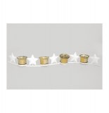 Photophore à poser 5 bougies - décor étoile - bougies