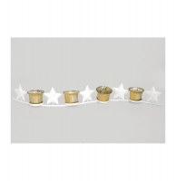 Photophore à poser 5 bougies - décor étoile - bougies