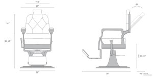 Fauteuil Barbier Vintage OR - NOIR