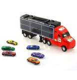 Camion transporteur + 6 petits voitures de courses - jouet