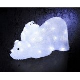 Décoration lumineuse maman et bébé ours - 48 led blanc froid