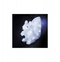 Décoration lumineuse ecureuil - 32 led blanc froid