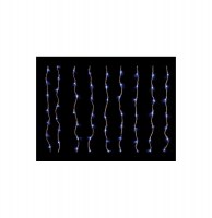 Rideau lumineux 150 leds bleues - 90cm - 8 fonctions