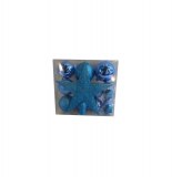 Kit 18 décorations de sapin - boule et cimier - bleu nuit