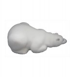 Figurine en forme d'ours couché - blanc