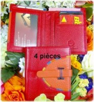 Destockage de 95 portefeuilles en cuir véritable