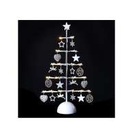 Décoration lumineuse - sapin blanc - 19 led
