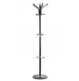 Porte manteaux avec porte parapluies - 10 tiges - noir