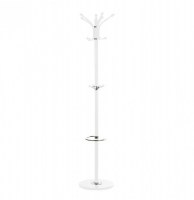 Porte manteaux avec porte parapluies - 10 tiges - blanc
