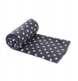 Plaid polaire à pois - gris foncé - 125 x 150 cm