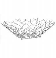 Corbeille à fruits evasée en métal