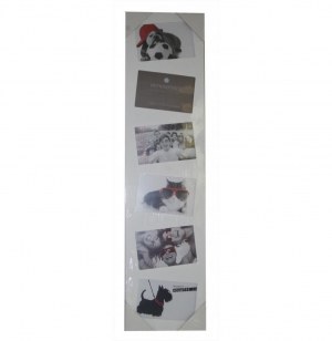 Pele-mele 6 photos 10 x 15 cm - blanc - cadre photo long