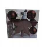 Kit 18 décorations de sapin - boule et cimier - taupe