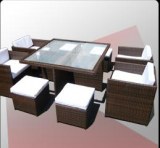 LOT de salon design rotin synthétique