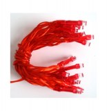 Guirlande à piles 20 led 1m90 - rouge - fil rouge