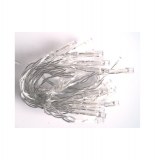 Guirlande à piles 20 led 1m90 - blanc froid - fil transparent