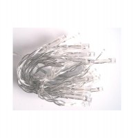 Guirlande à piles 20 led 1m90 - blanc froid - fil transparent