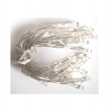 Guirlande à piles 20 led 1m90 - blanc chaud - fil transparent