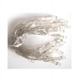 Guirlande à piles 20 led 1m90 - blanc chaud - fil transparent