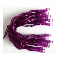 Guirlande à piles 20 led 1m90 - violet - fil violet