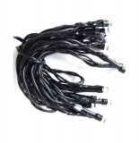 Guirlande à piles 20 led 1m90 - blanc - fil noir