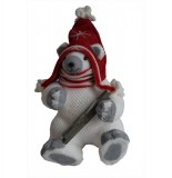 Figurine en forme d'ours polaire - laine