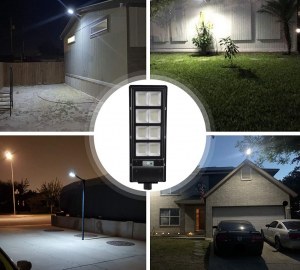 LAMPE DE RUE SOLAIRE TÉLÉCOMMANDE 360W + MANDRIN ASC-195-15