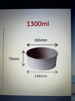 BOLS À SALADE EN CARTON, 1300ML, 165MM DE DIAMÈTRE, 1 PACK DE 300 PIECES à 48 EUR HT ...