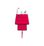 Patère snoopy - accroche manteaux - rouge
