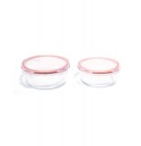 Plats en verre spécial four - lot de 2 - couvercle hermétique