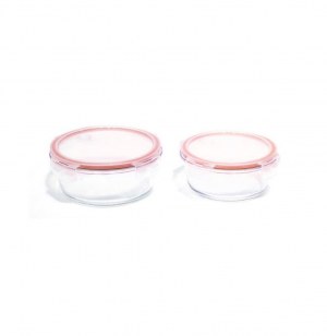 Plats en verre spécial four - lot de 2 - couvercle hermétique