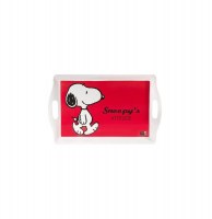 Plateau snoopy en mélamine - rouge