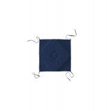 Galette de chaise 4 coins - 40 x 40 cm - bleu marine