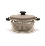 Cocotte en verre multifonctions + panier vapeur