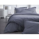 Housse de couette 100% coton percale - 240 x 260 cm - gris anthracite
