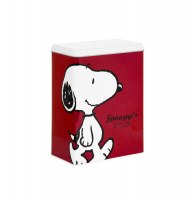 Boîte de cuisine en métal - snoopy - rouge