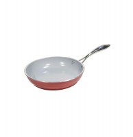Poêle prestige revêtement céramique - 28 cm - extérieur rouge - cu