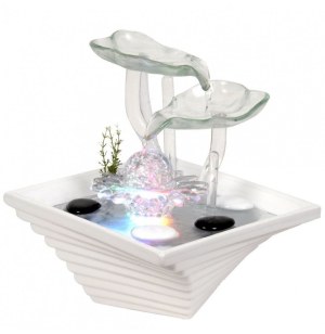 Fontaine cristal line - nénuphar - eclairage led multicolore
