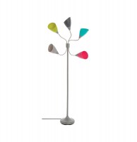 Lampadaire 5 têtes coloré - 176 cm