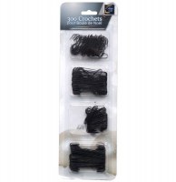 Crochets noirs pour boules de no Ğl - pack de 300