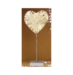 Décoration lumineuse en rotin - sapin - 15 led