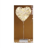 Décoration lumineuse en rotin - sapin - 15 led