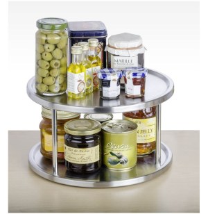 Plateau tournant - wenko - argenté d 27 cm