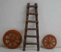 ECHELLE BOIS - ROUES - Accessoires pour creche