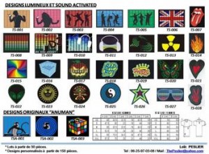 Tee Shirts Lumineux et Fashion EL (Electroluminescent)