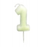 Bougie anniversaire phosphorescente chiffre 1