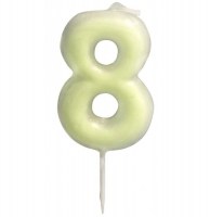 Bougie anniversaire phosphorescente chiffre 8